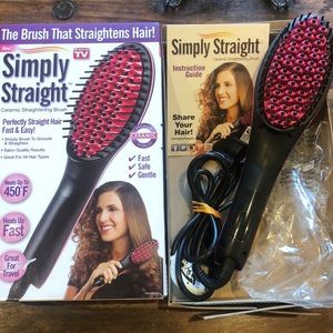 Simply straight brush that straightens hair.